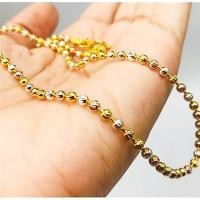 ราคา สร้อยคอ สามกษัตริย์ ขนาดเม็ด 2.5 / 3 / 4 มิล ลายเม็ดมะยม เลือกความยาวได้ (8429721858)