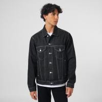 ราคา EDWIN JEANS - Relaxed Fit Black Rined Denim Trucker Jacket (46503906180)