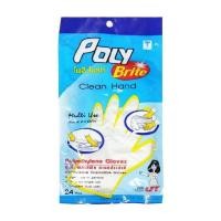 ราคา โพลี-ไบรท์ ถุงมือพลาสติกอเนกประสงค์ Poly-Brite Multi-Purpose Glove 24Pcs. (57159440814)