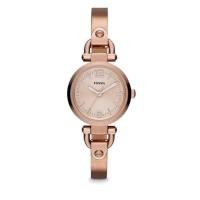 ราคา FOSSIL Georgia Mini Rose-Tone Stainless Steel Watch 26mm. (12749410994)