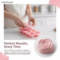 ราคา Takaflower 10 Cavity ซิลิโคนแม่พิมพ์เค้กกุหลาบ Nonsti ถาดอบ DIY สบู่ขนมแม่พิมพ์สําหรับห้องครัวเบเกอรี่ใช้ใหม่ (50813119211)