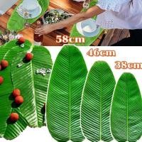 ราคา ใบตองปลอม Banana Leaf ใบตองเสมือนจริง ใบตองเทียม ใบประดับโต๊ะ ใบตองพลาสติก ใบตองปลอม ใบตองเทียม ใบกล้วย ใบกล้วยจำลอง (43929569518)