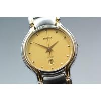 ราคา New Batt. Near MINT* Rado Lesoir 129.3644.4 Gold Date 32mm Quartz Men's Watch (54156584660)