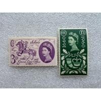 ราคา แสตมป์อังกฤษชุดครบรอบ300ปีการไปรษณีย์ ปี1960 ครบชุด2ดวง (57059827236)