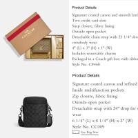 ราคา Coach คอสบอดี้ กล่อง เทาดำซี + set คอสจิ๋ว นตอ่อนซี (10899095334)