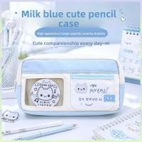 ราคา น่ารัก เย็บปะติดปะต่อกันลูกแมว อิตะ ปากกากระเป๋าใสมองเห็นหน้าต่างกรณีดินสอที่มีที่ถอดออกได้แมวจี้ความจุขนาดใหญ่ถุงเก็บเครื่องเขียนสําหรับนักเรียนใช (47863837534)