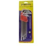 ราคา PANAHA 6133-02 ชุดกุญแจ Long Hole Star L 9 ชิ้น Hex Key Star (23625103321)