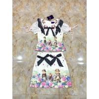 ราคา เซทเสื้อกระโปรงลายแมว งานป้ายCLTชลิตา (ใหม่มือ1ป้ายห้อยทุกชุด) ชุดเข้าเซท เสื้อผ้างานป้ายราคาส่ง (26307034386)