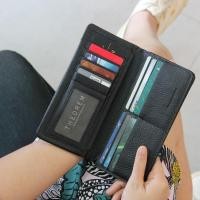 ราคา THEOREM กระเป๋าสตางค์ใบยาวหนังแท้ รุ่น RAY - สีดำ (1296733549)