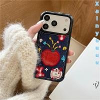 ราคา แฟชั่นสร้างสรรค์ตลกยีนส์ปัก Apple สําหรับ IPhone17 16 15 14 13 Pro Max 15Pro 17ProMax 16PM Anti Shock Anti Drop Case I15/14/13 Shell IPhone ฝาหลัง (48051448370)