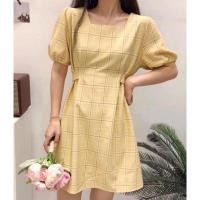 ราคา เดรสใส่เที่ยวสีเหลืองลายตาราง (28759066440)