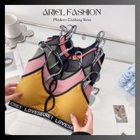 ราคา ArielFashion B721 BRA ชุดชุดชั้นในสตรี GYM/กีฬาพร้อมรุ่นลายทางพร้อมการเขียน "Secret Love" วัสดุเย็น (40964743698)