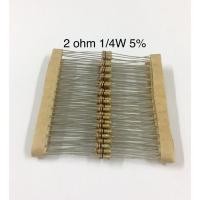 ราคา 20ชิ้น 2 ohm 1/4W +-5% Resistor ตัวต้านทาน 2โอห์ม 1/4วัตต์ ค่าความผิดพลาด+-5% ใหม่แท้คุณภาพดี อะไหล่อิเล็กทรอนิกส์ (2952409229)