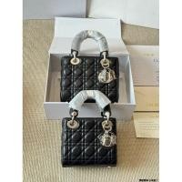 ราคา Lambskin Dior Dior lady กระเป๋าถือ Dior Lambskin Pattern Dior Dior กระเป๋า Messenger กระเป๋าสะพายกระเป๋าถือ Really Dream Love Bag Zhou Yangqing สไตล์เดียวกัน Frosted Texture Invincible Look High-End E