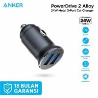 ราคา ANKER Car Charger Powerdrive 2 Alloy Metal Mini - A2727 ที่ชาร์จแบตในรถ LakuLakuYuk (18376861406)