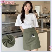 ราคา XDT ผ้ากันเปื้อนผ้าแคนวาสครึ่งตัวสําหรับผู้หญิง ตะเข็บเสริม เข็มขัดขยาย KCP (55713660831)