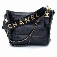 ราคา New Chanel Gabrielle Hobo Bag Crocodile Embossed Medium Size in Black (2473264612)