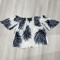 ราคา เสื้อปาดไหล่ สวมแขน ลายทางมะพร้าว (24481121747)