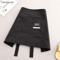 ราคา [takejoynew] ผ้ากันเปื้อนผ้าแคนวาสครึ่งตัวสําหรับห้องครัวสําหรับผู้หญิง ตะเข็บเสริม เข็มขัดขยาย KLB (50413093156)
