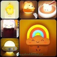 ราคา โคมไฟสายรุ้ง พร้อมรีโมท โคมไฟled ไฟหัวเตียง ไฟลายการ์ตูน (6444982959)