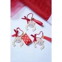 ราคา MERAH พวงกุญแจ Usagi ผ้าพันคอสีแดงและสีขาว (25589900932)