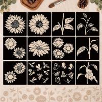 ราคา Colarr 12 แพ็คดอกไม้ขนาดใหญ่ลายฉลุสําหรับภาพวาดReusable,ดอกทานตะวันผีเสื้อพืชStencilsแม่แบบสําหรับไม้Wall Rockผ้าเฟอร์นิเจอร์DIYหัตถกรรมArt Supplie (6.84 ใน,Su (49064939890)