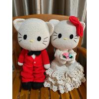 ราคา ตุ๊กตาคิตตี้ คู่แต่งงาน งานถัก (เซ็ตคู่) (24614862829)