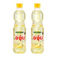 ราคา (2 ขวด) องุ่น น้ำมันถั่วเหลือง ขวด 1 ลิตร (ANGOON 100% Refined Soybean Oil 1 L.) (26320814547)