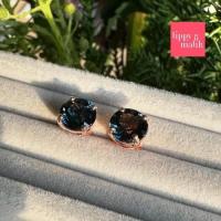 ราคา ต่างหูลอนดอนบลูโทพาส เงินเเท้ 925 ( London Blue Topaz ) สีน้ำเงินเข้มๆแบบ inky blue ตัวเรือนเงินชุบ (57562006940)