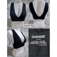 ราคา #เสื้อกล้ามผ้าร่อง ทรงครอป เว้าหน้าหลัง สีดำ#GARAGE SIZE XS อก 30-32" (45851145811)