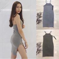 ราคา เดรสรัดรูป สีเขียวขี้ม้าอ่อน size S (10880709505)