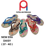 ราคา New Era Womens Floral Flip Flops - New Era DAISY Elegant Floral Rubber Womens Sandals (57014941966)