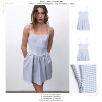 ราคา H0TER - ลายสก๊อตสีน้ําเงิน (XS,S,M) - ชุดเดรส 260627 (47862902596)
