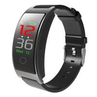 ราคา สมาร์ทวอชSmartWatchสายรัดข้อมือสายหนัง รุ่น RBB-ck11 หน้าจอสีทัชสกรีนขนาด 1นิ้ว พร้อมฟังก์ชั่นการติดตามทางสุขภาพ-สีดำ (4016590712)