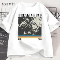 ราคา Breaking Bad T Shirt Casual Short Sleeve Vintage T-Shirt Fashion Tshirt Cotton Loose Oversized Short Sleeve T-shirts (50154710063)