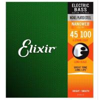 ราคา สายเบส 4 สาย Nickel Elixir 14052 Nanoweb Coated Long Scale 4-String Bass Strings Light 45-100 (25959398859)