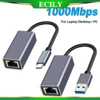 ราคา ECILY 1000MbpsEthernet อะแดปเตอร์ USB 3.0 ประเภท C ถึง RJ45 การ์ดเครือข่ายสําหรับ MacBook PC Windows XP 7 8 10 Android USB Lan สายอินเทอร์เน็ต (42180713795)