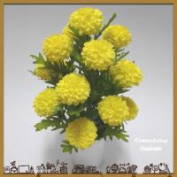 ราคา ดอกดาวเรือง ดอกดาวเรืองประดิษฐ์ สีเหลืองอ่อน (2300983097)