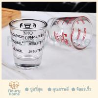 ราคา Floury Home ☁️ สินค้าจากกทม. ☁️ แก้วตวง One shot สีดำ/สีแดง แก้วดีลิซิโอ้ One shot (20291985913)