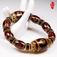 ราคา ขายร้อนขายดี ทิเบตสามเก้าตา Dzi สร้อยข้อมือลูกปัด Agate Chalcedony ผู้ชายผู้หญิงทิเบตแท้ Wenwan พระพุทธรูปลูกปัด Dzi ลูกปัดสไตล์ชาติพันธุ์หยกสร้อยข้อมือลูกปัดทิเบต-N (54613986150)