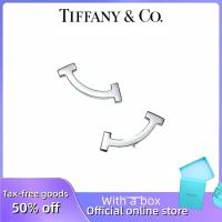 ราคา Tiffany (พร้อมกล่อง) ซื้อสร้อยข้อมือเครื่องประดับเงินแท้ Smile Earing - 18K White Gold, Miniature (49664053814)