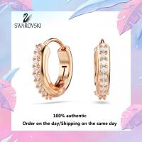 ราคา SWAROVSKI สวารอฟสกี้ แฟชั่นสตรีของขวัญวันวาเลนไทน์ของขวัญวันเกิดเมทริกซ์ประกายกุหลาบชุบทองต่างหูแหวนขนาดใหญ่ (51813671873)