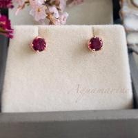 ราคา ต่างหูสตั๊ด พลอยโรโดไลต์( Rhodolite Garnet )กลม 5 mm. (43007193149)
