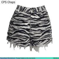 ราคา USED CPS Chaps - Black Zebra Striped Denim Shorts | กางเกงยีนส์ขาสั้นสีดำ สีขาว เอวปกติ ลายม้าลาย ตัดขา แท้ มือสอง (47007001749)