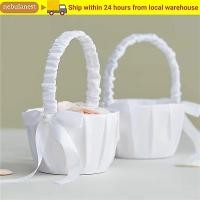 ราคา เนบูเลนท์ ตะกร้าแต่งงาน,เด็กมือถือ20เซนติเมตรดอกไม้สีขาวสาวตะกร้า,ผ้าไหมแต่งงานพิธีมุกโบว์พรรคตกแต่งสําหรับดอกไม้เจ้าสาวสา (47012989464)
