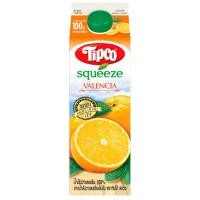 ราคา ทิปโก้สควีซน้ำส้มวาเลนเซียพาสเจอร์ไรส์ 1ลิตร Tipco Squeeze Pasteurized Valencia Orange Juice 1ltr. [8851013793296 ] (47162624631)
