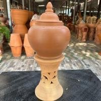 ราคา โอ่งดินเผาพร้อมขาตั้ง โอ่งใส่น้ำดินเผาพร้อมฝาปิด (40203120209)