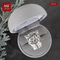 ราคา MT แหวนเงินแท้ หัวเสือ แบบโปร่ง ไซส์ 52 925 Sterling Silver Ring (sr354) MT Jewelry มณีธารา (1465059528)