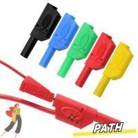 ราคา PATH Banana Plug, Stackable 4MM Banana Plug Connector, Adapter Black Red Banana Plug Wire Solder Insulated Safety (46364284686)