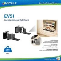 ราคา Oximus EV51 Universal Soundbar Bracket Wall Mount ขยาย-Out Swivel, เหมาะสําหรับ Dolby Atmos, ไม่บล็อกลําโพงด้านบน, รองรับด้านหลัง/ด้านล่าง (54663306499)